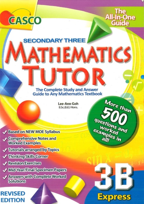 CASCO Secondary Three Mathematics Tutor 3B Express cover